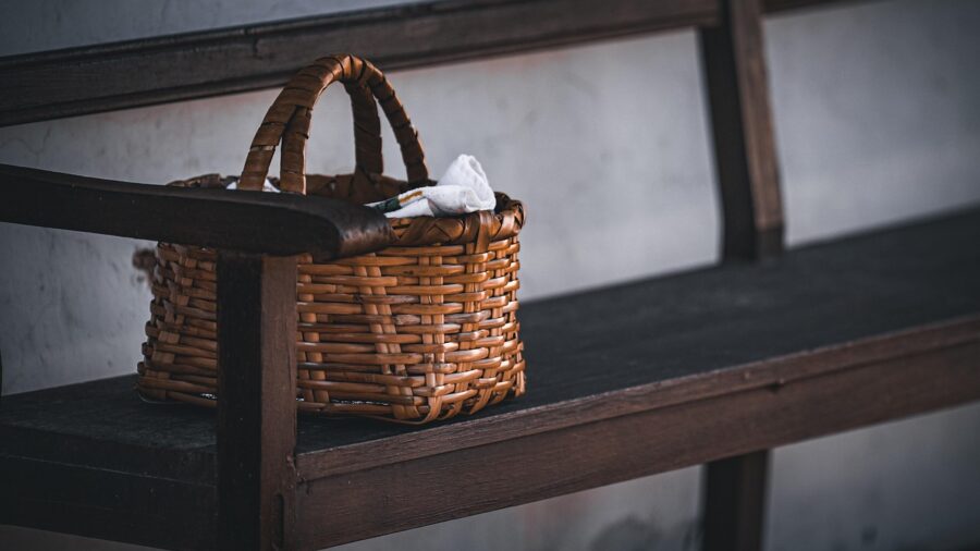 bay window seat storage baskets