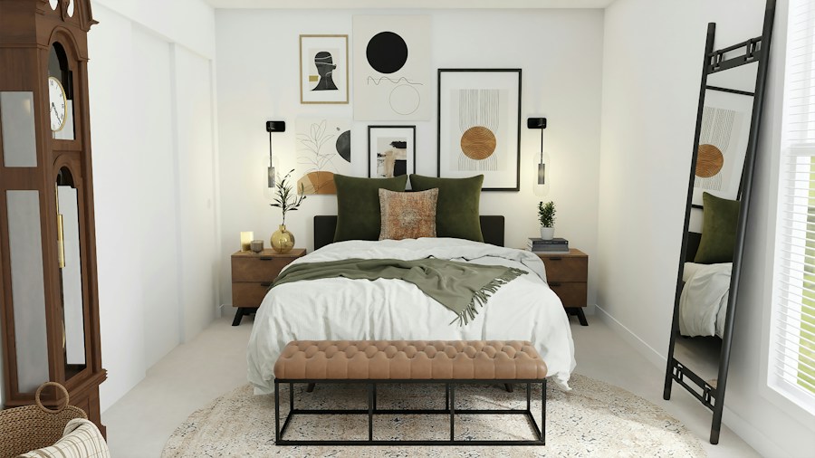 Designer Amber Lewis Reveals Her Six Step Interior Design Framework for Home Shoppers 2 bedroom interior layered textures styling