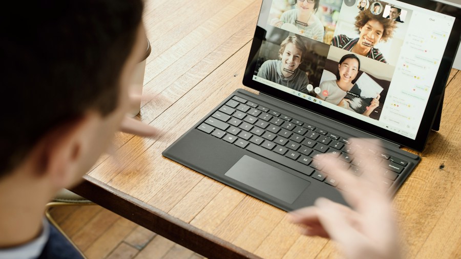 business team video conference call