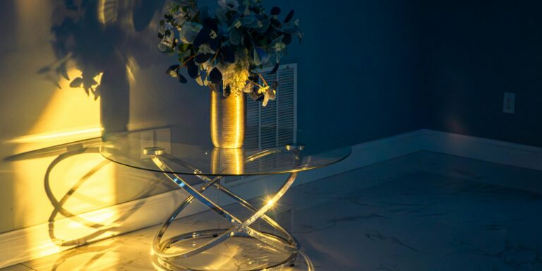 chrome portable lamp coffee table