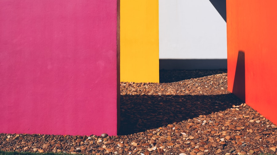 colorful painted accent wall