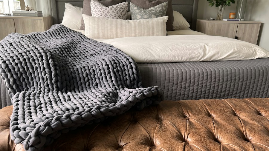 comfortable bedroom with quality blankets