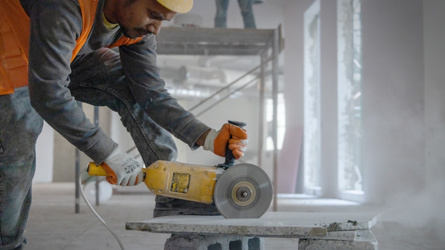 contractor working with power drills