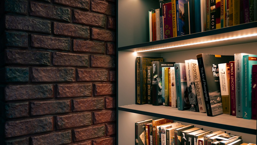 cordless accent light bookshelf display