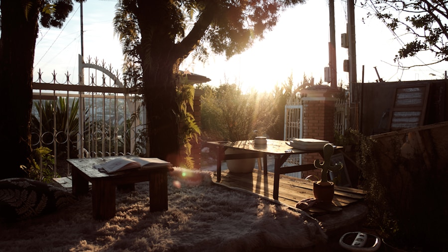 cozy outdoor reading nook seating
