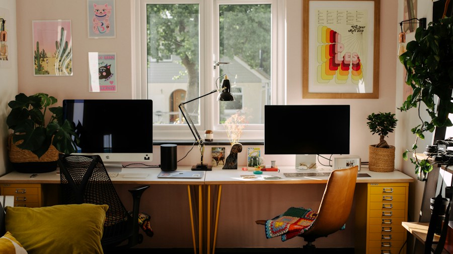 creative workspace natural light