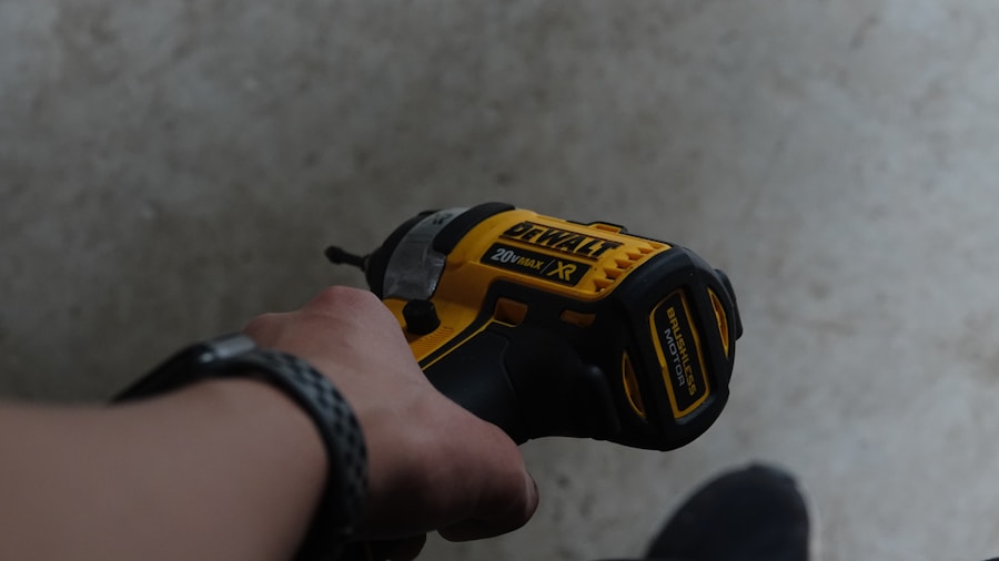 DeWalt cordless drill with battery pack