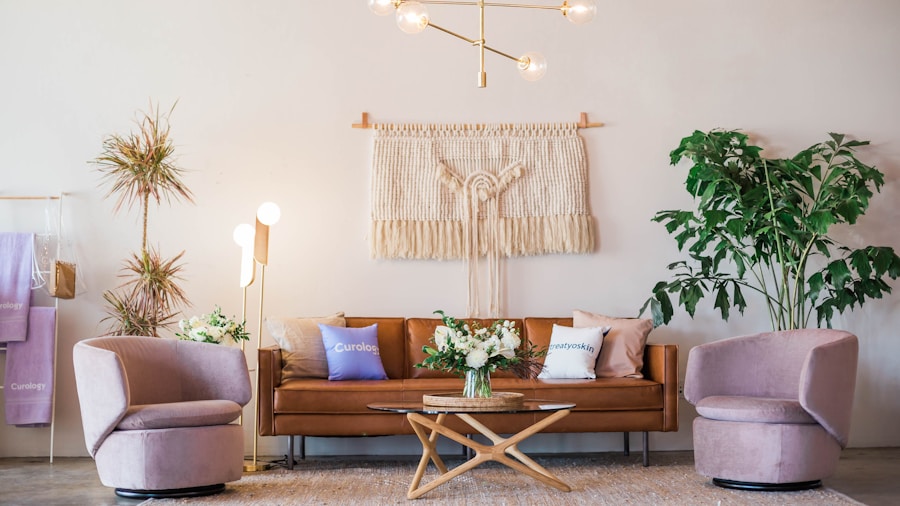 eclectic glam furniture arrangement