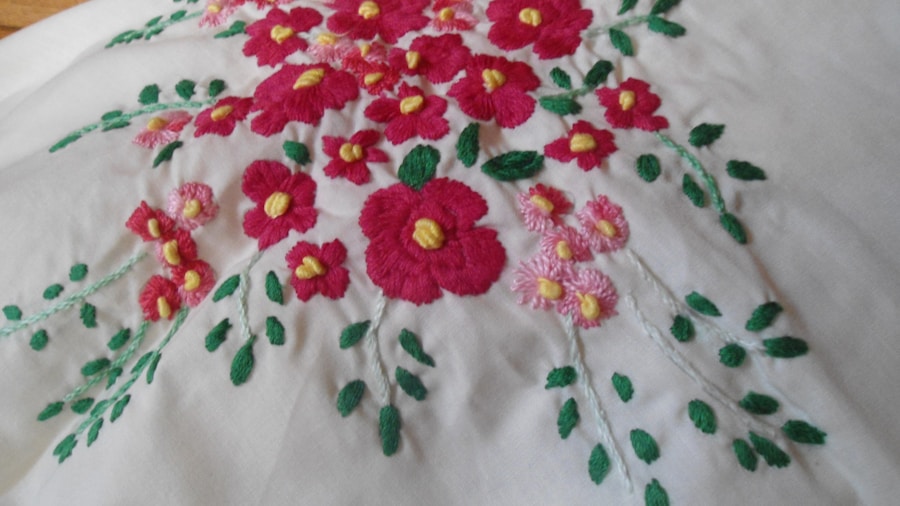 embroidered throw pillows ruffles