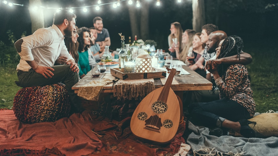 family outdoor dinner gathering