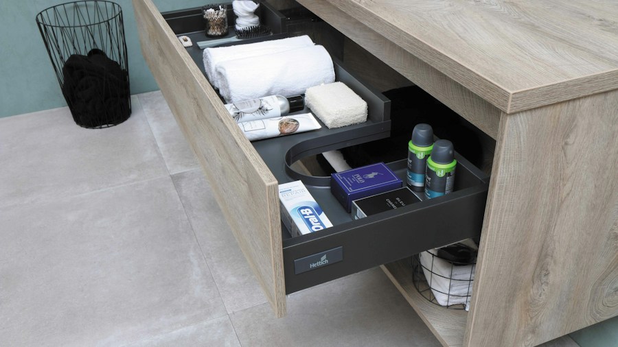 Invisible Shower Trend Takes Over Bathrooms: What Buyers Should Know About Ditching Curtains 2 floating vanity minimalist storage