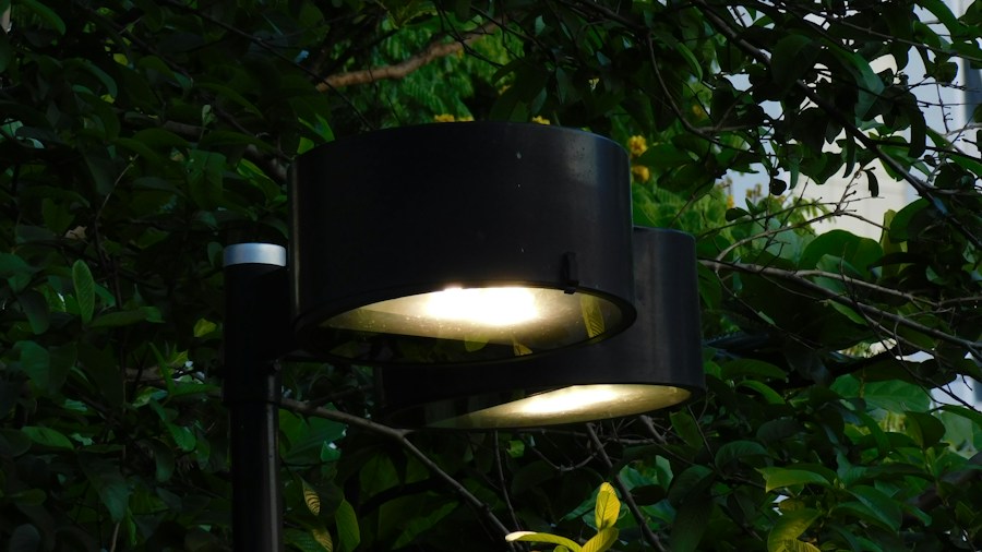 Owl Nesting Boxes and Garden Design: What Fall Gardeners Should Know 2 garden at night with minimal lighting