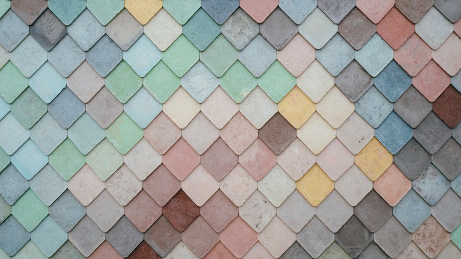 geometric tile mosaic pattern