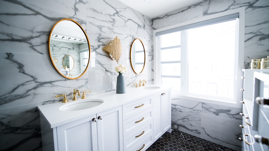 hexagonal tile floor bathroom vintage