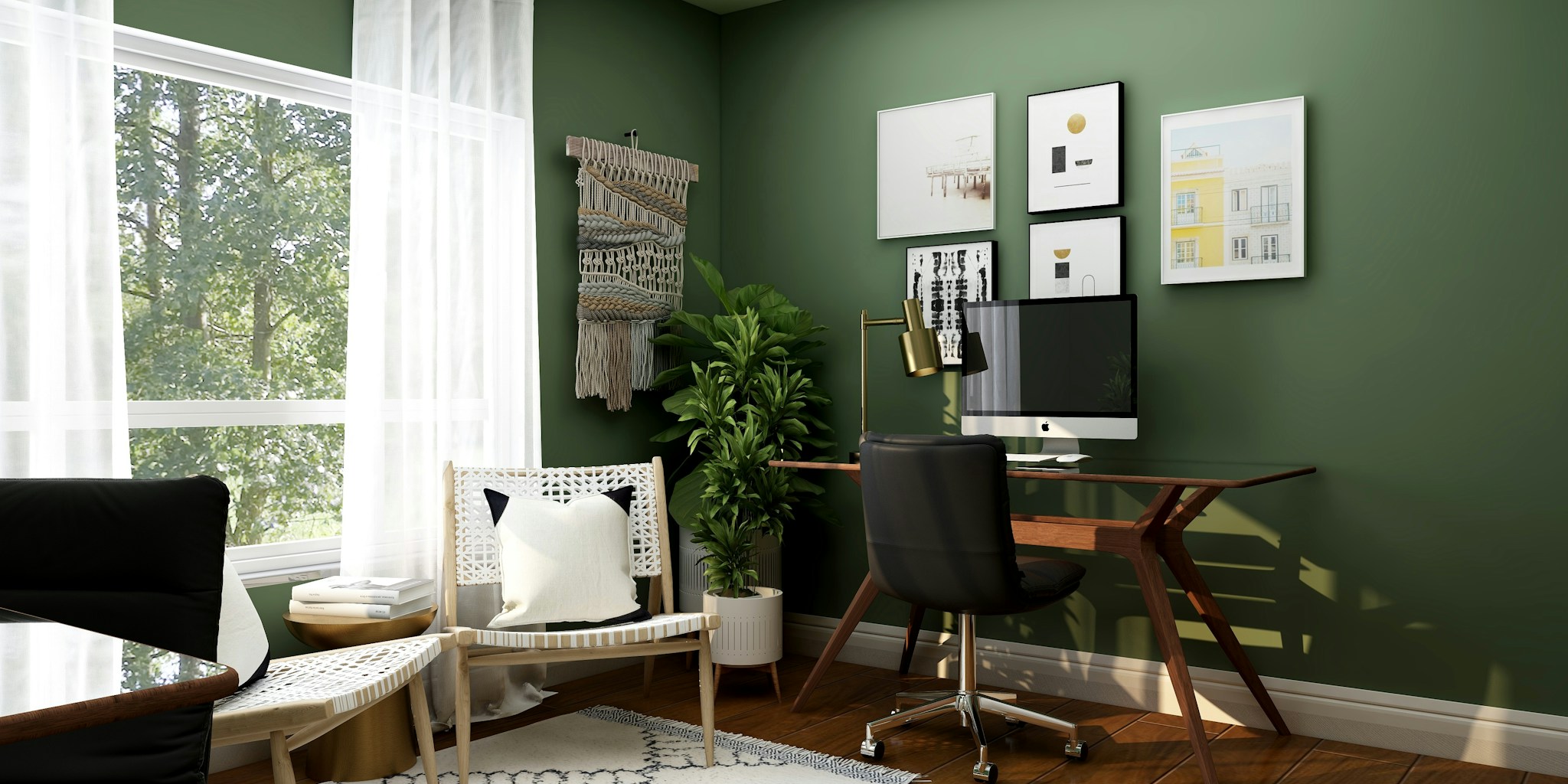 Bold Paint Color Transforms Forgotten Room Into Creative Sanctuary