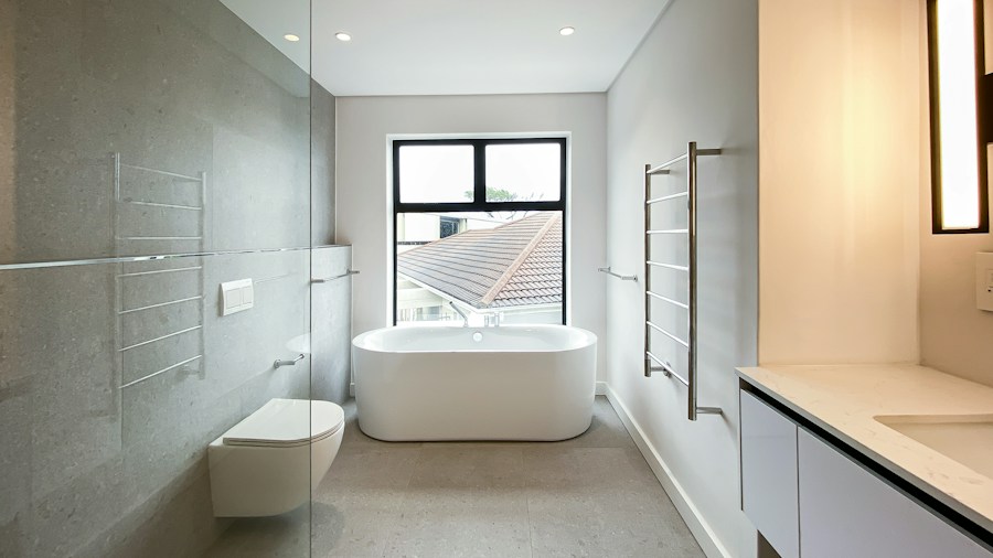 installation bathroom heated fixture
