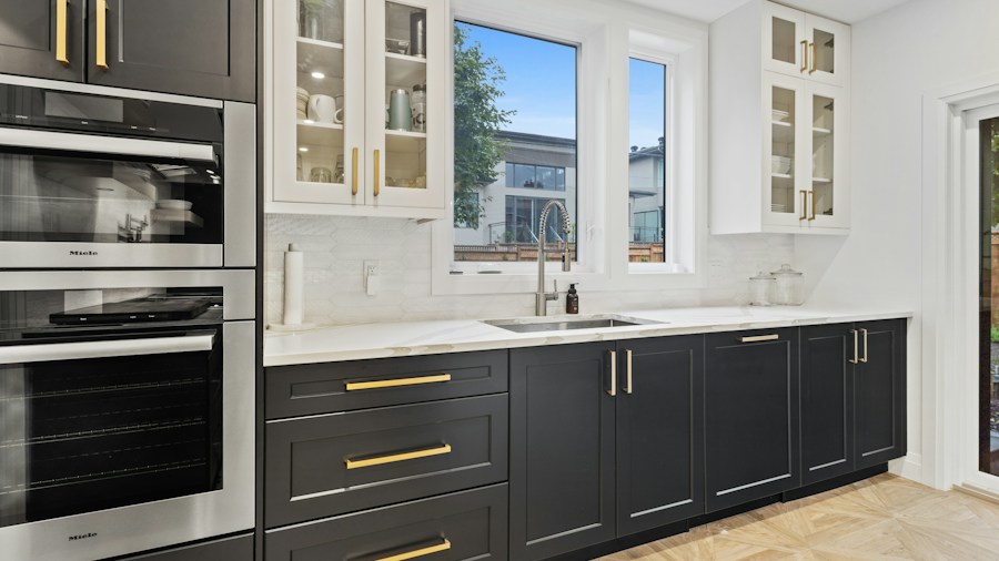 light filled kitchen with modern finishes