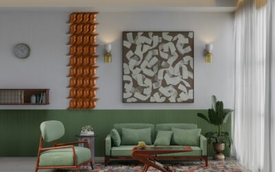 Wallpaper and Paint Transform a Builder Grade Living Room Into Bold Colorful Space