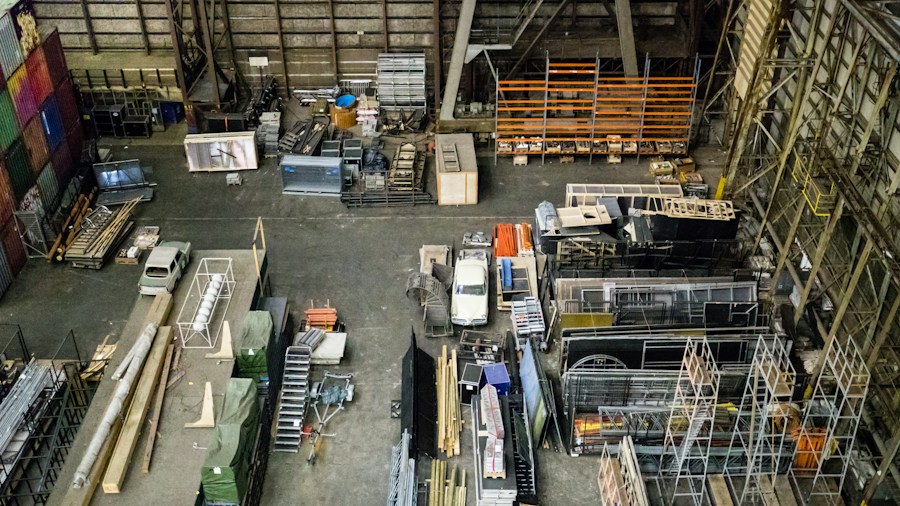 lumber stacks warehouse storage