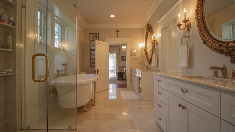 luxury bathroom with fabric texture