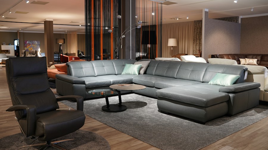 luxury leather sectional living room