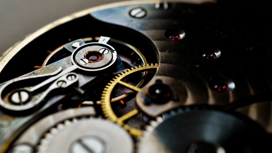 mechanical clock gears brass components
