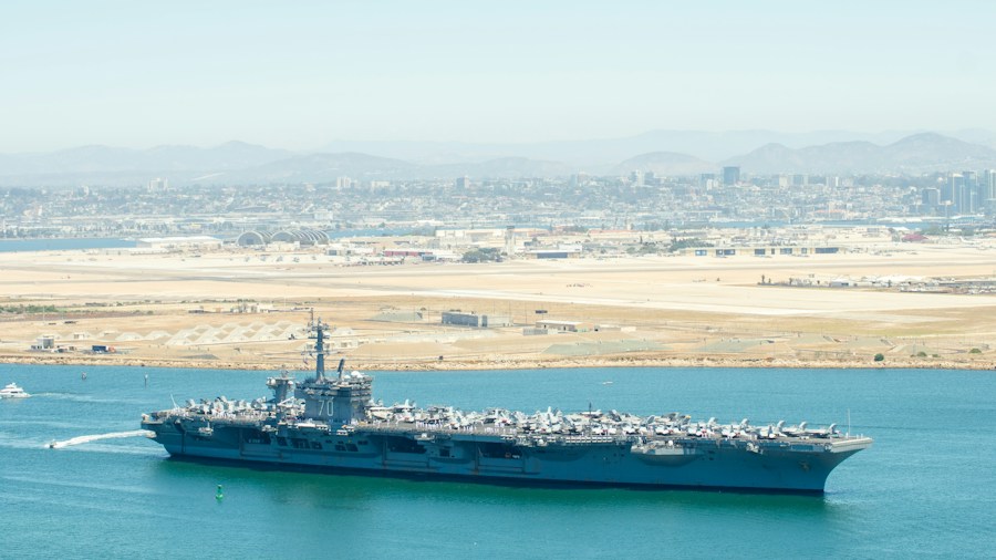 military unmanned aircraft carrier deck