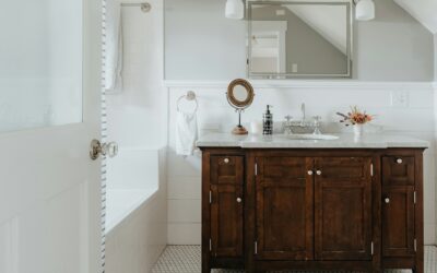 Homeowner Skips Wallpaper and Uses Custom Stenciling to Transform Bathroom for Under 100 Dollars