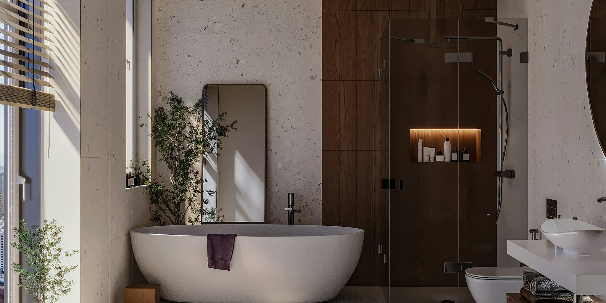Corner Shower Curtain Rod Solution Transforms Difficult Bathroom Layouts for Shoppers