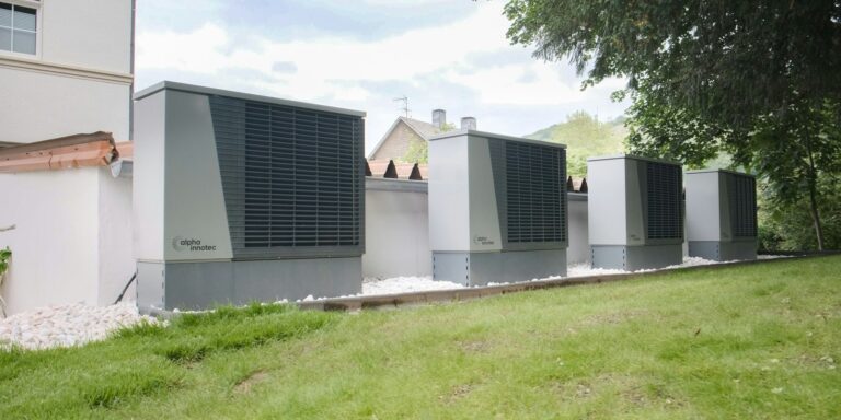 modern heat pump outdoor unit