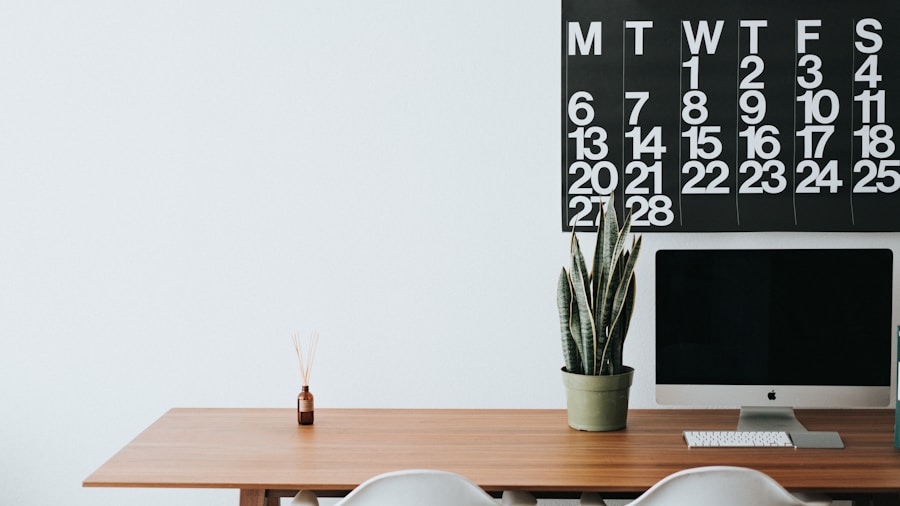 modern office desk organization