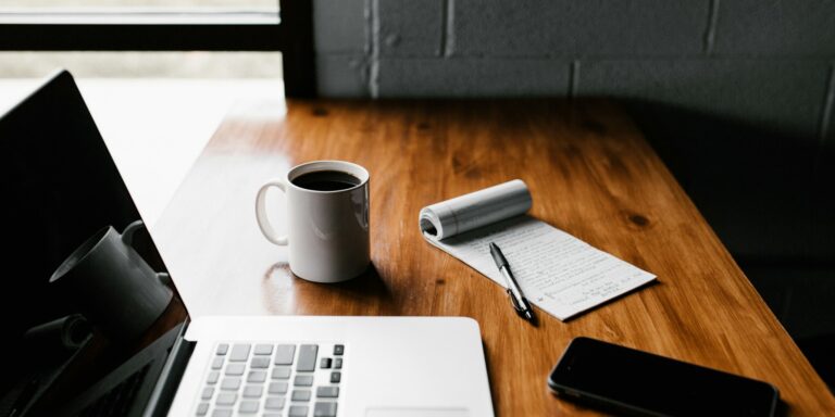 modern office desk workspace