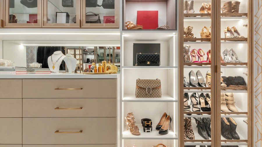 organized closet shelving interior