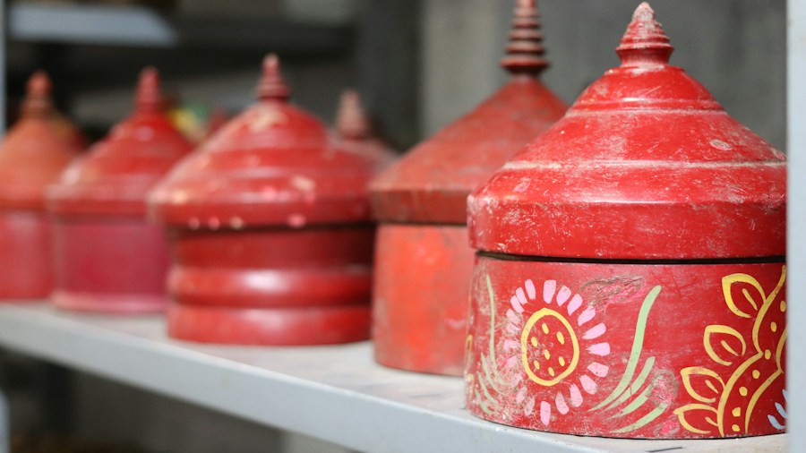 painted concrete blocks decorative storage