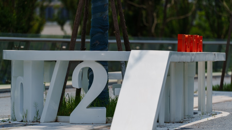 Outdoor Furniture Sinking Problem: Concrete Block Fix Saves Your Lawn and Furniture 2 painted concrete blocks outdoor seating