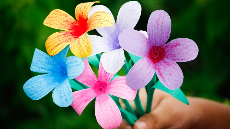 DIY Egg Carton Hanging Decor Trend Gives Shoppers a Budget Friendly Craft Alternative 1 painted egg carton flowers craft