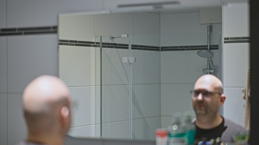 person weighing scale modern bathroom