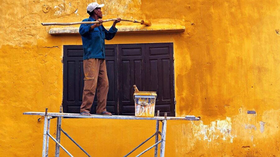 Professional Painters Follow a Dew Point Rule for Exterior Paint Color Success: What You Need to Know 2 professional painter exterior wall