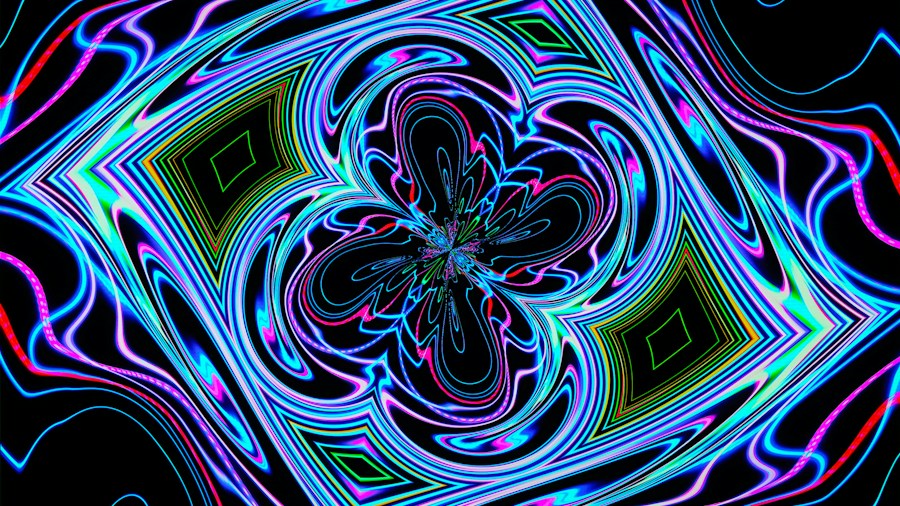 psychedelic pattern wall design