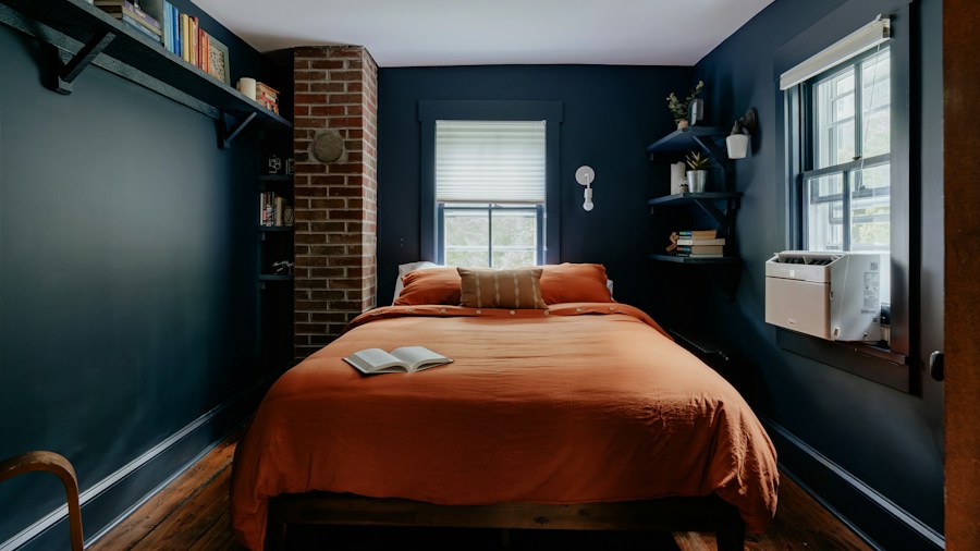 IKEA PAX Wardrobe Hack Transforms Bedroom with Red Paint and Custom Details 1 red painted bedroom walls decor