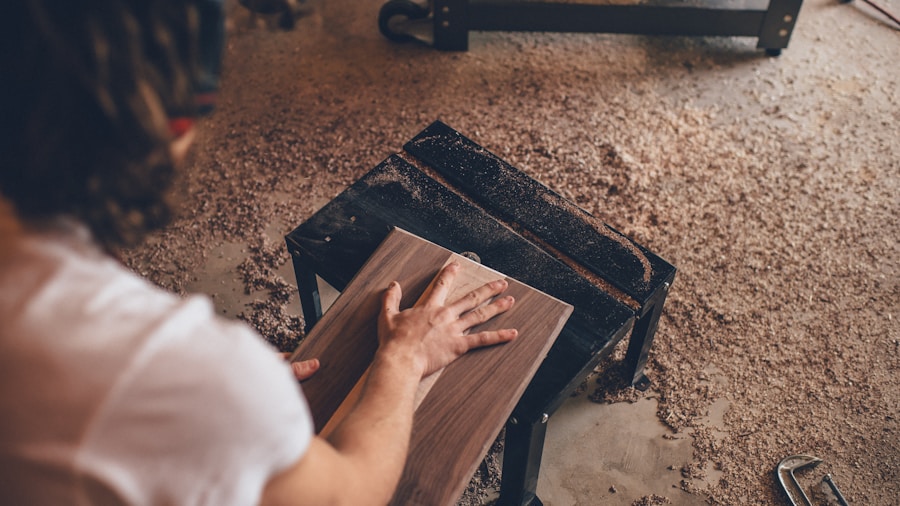 sanding large wood surface