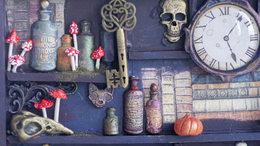 spooky desk accessories organization