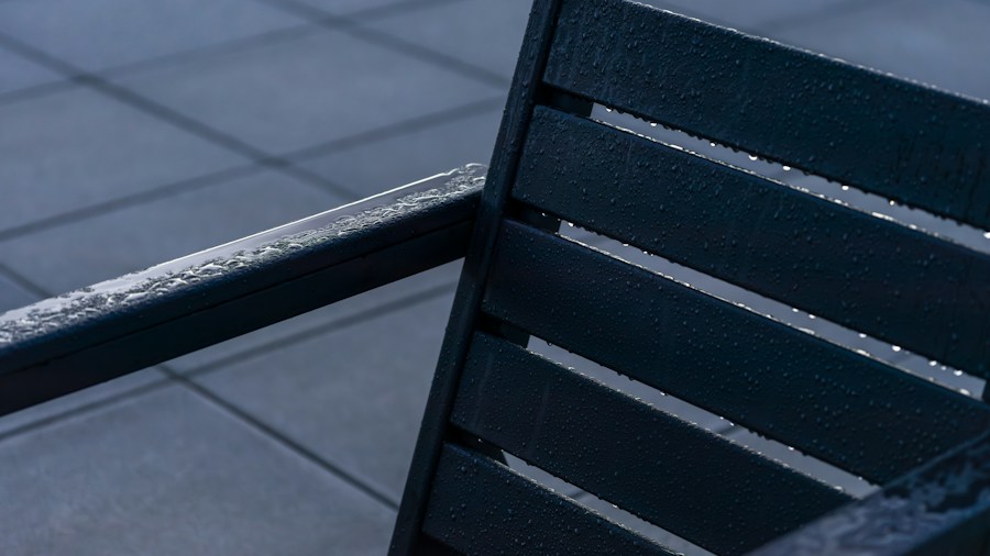 synthetic outdoor furniture close up