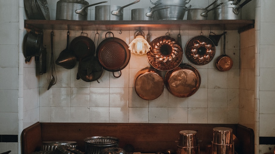 vintage kitchen shelving and accessories