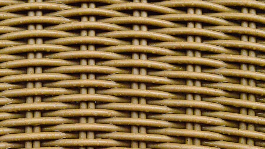 vintage rattan basket bedroom organization