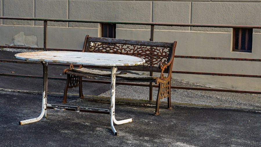 Small Backyard Patio Transformation: What Homeowners and Renters Should Know 2 vintage wrought iron outdoor furniture