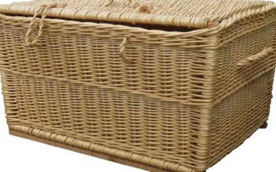 Swap Plastic Bins for Vintage Picnic Baskets