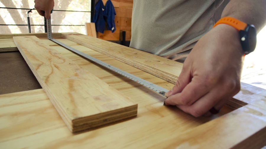wooden DIY coffee table construction